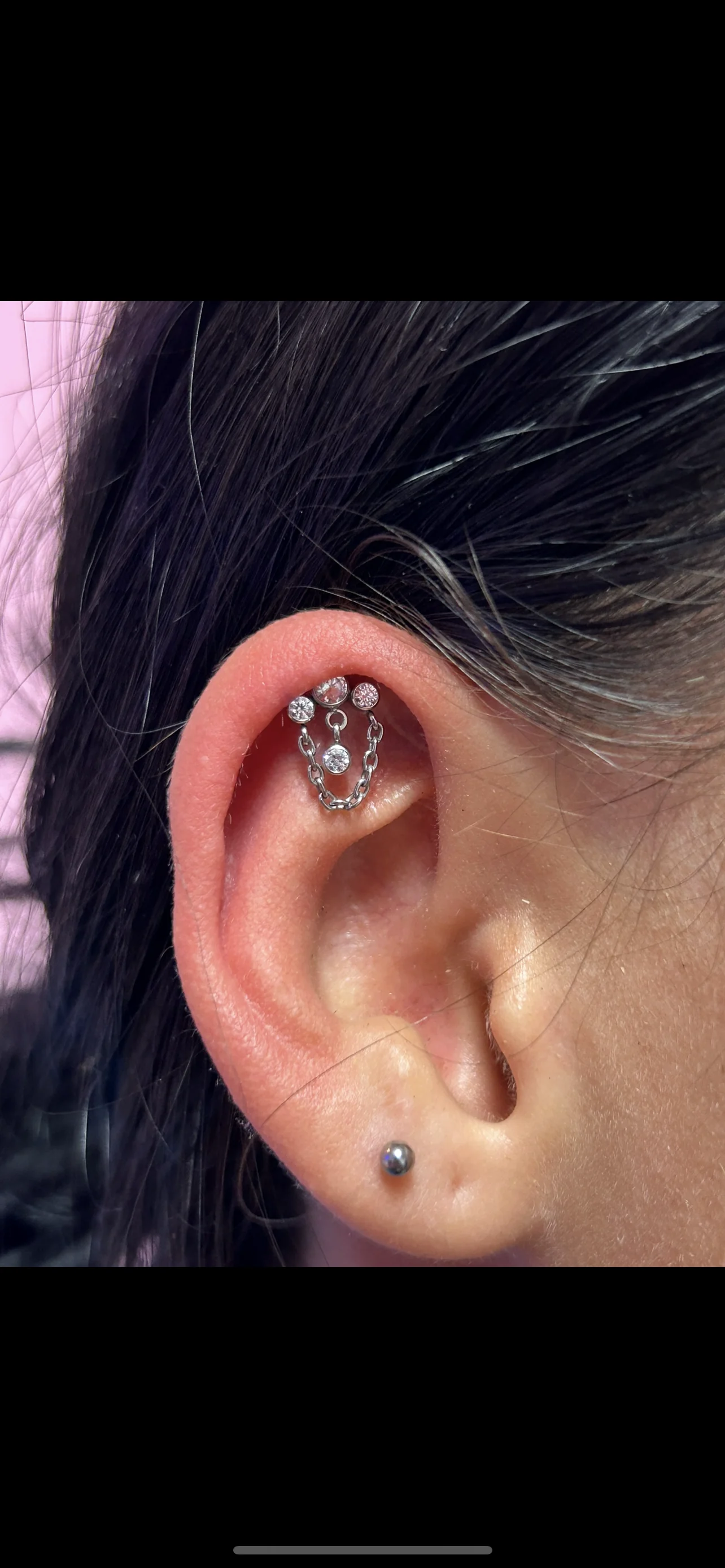 Floating Helix — helix piercing